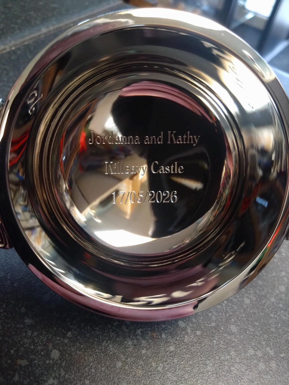 3" Chrome Plated Personalised Quaich