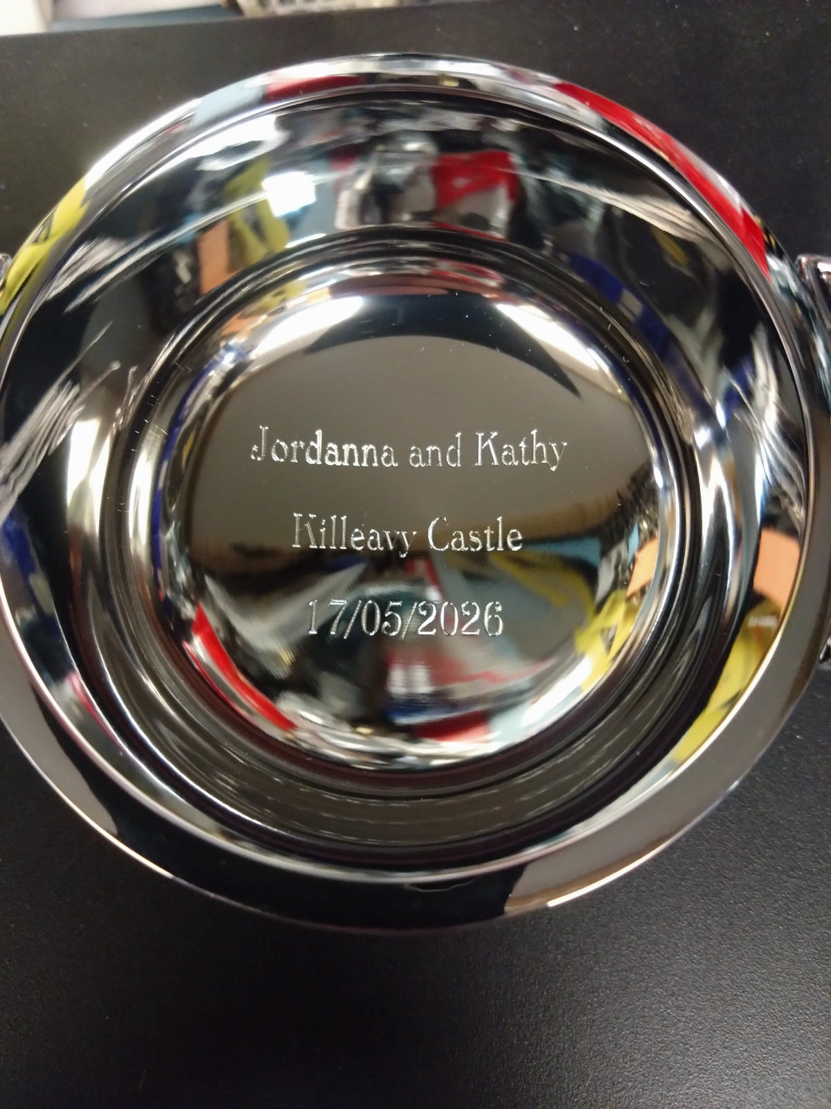 3" Chrome Plated Personalised Quaich