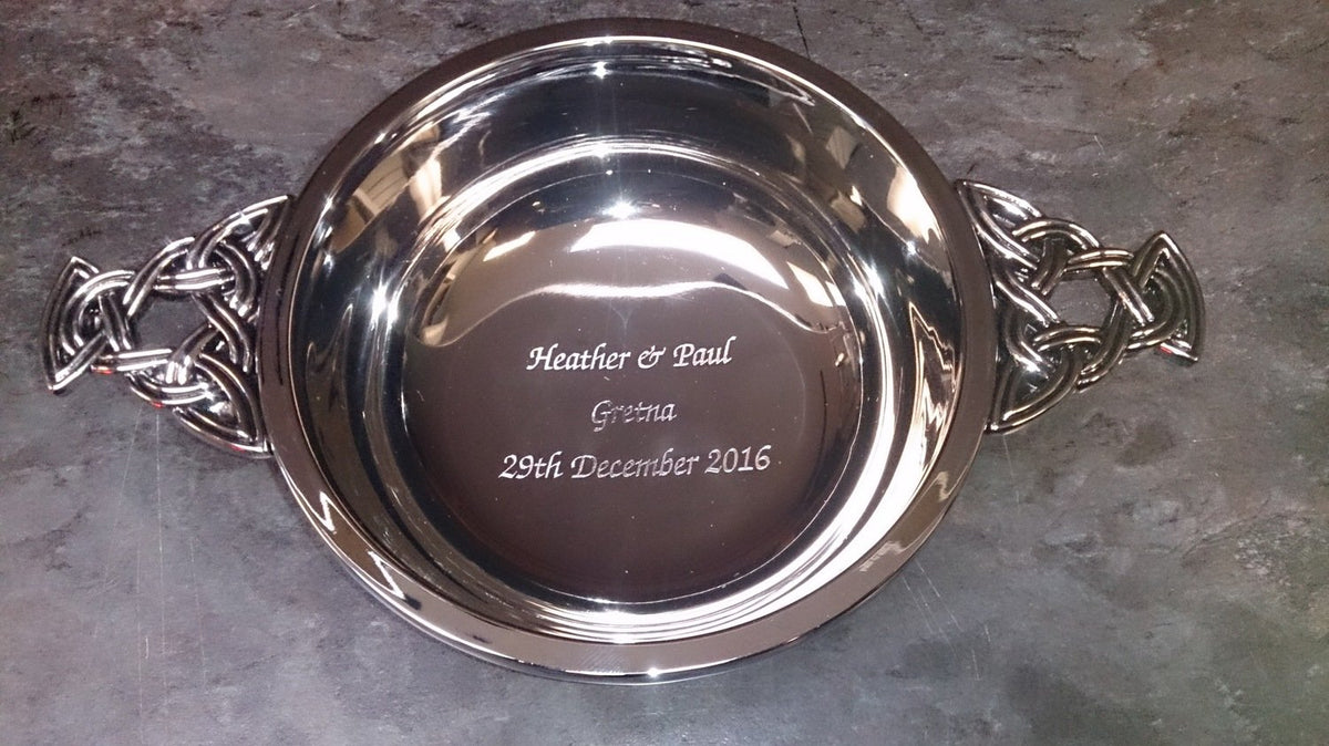 Engraved quaich