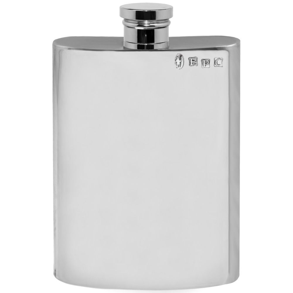 6oz Plain Pewter Hip Flask - Cutting Edge Engravers