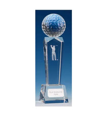 Campbell Crystal Action Golf Award 17.5cm (7'')