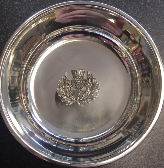 3" Thistle Pewter Quaich