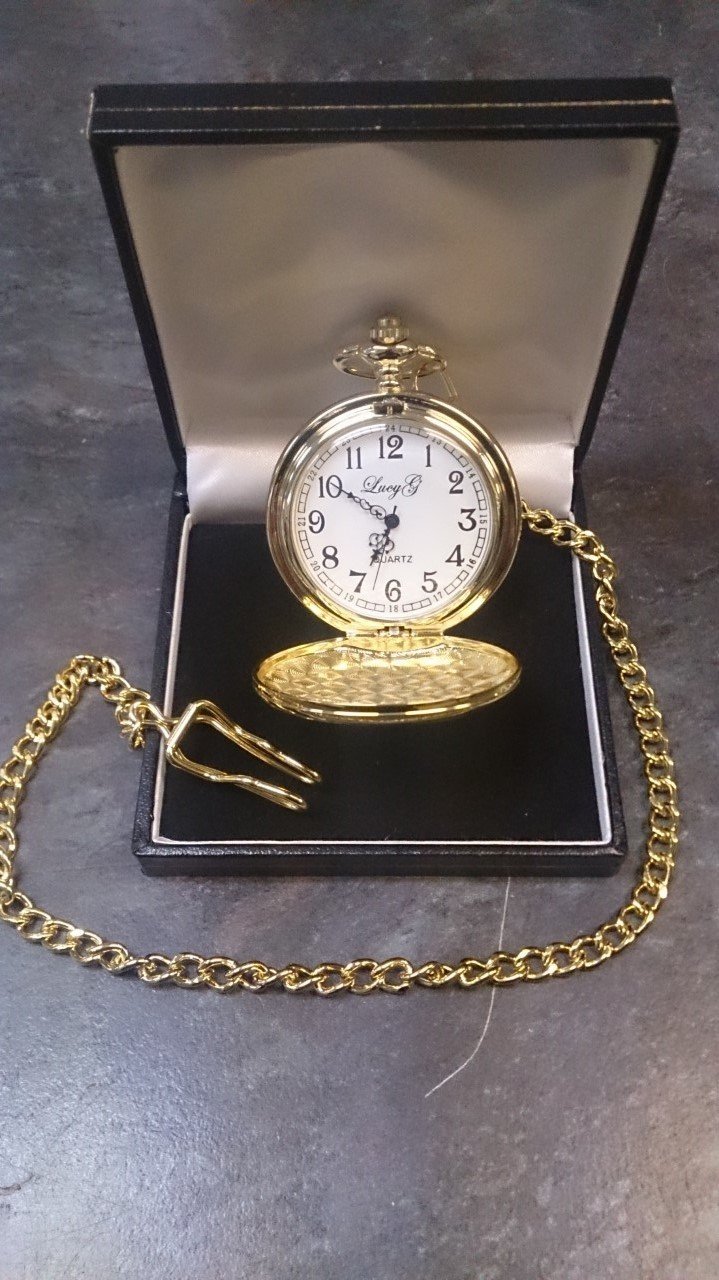 Personalised Gold Plated Pocket Watch - Cutting Edge Engravers