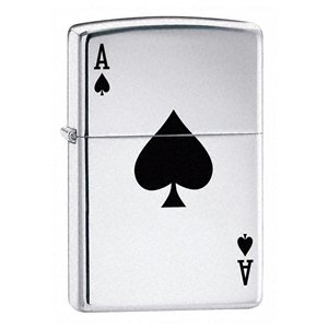 Zippo Lucky Ace Polished Chrome Lighter - Cutting Edge Engravers
