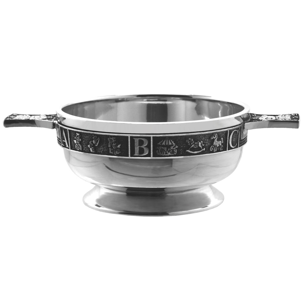 3.5" ABC Childrens Pewter Quaich - Cutting Edge Engravers