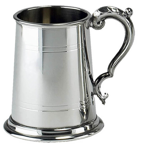 1 Pint Pewter Tankard with Georgian Style Handle - Cutting Edge Engravers