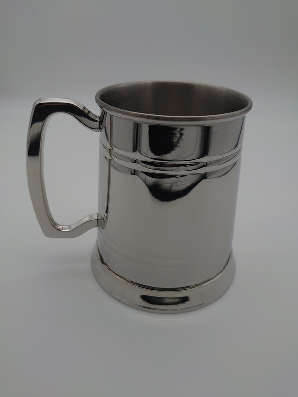 Polished Stainless Steel Tankard - Cutting Edge Engravers