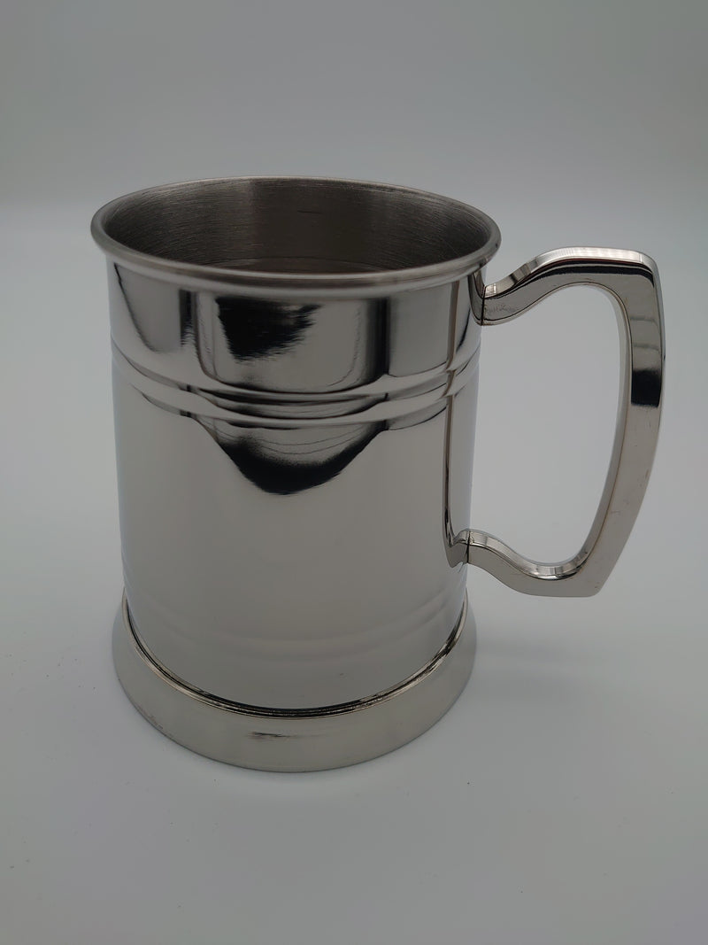 Polished Stainless Steel Tankard - Cutting Edge Engravers