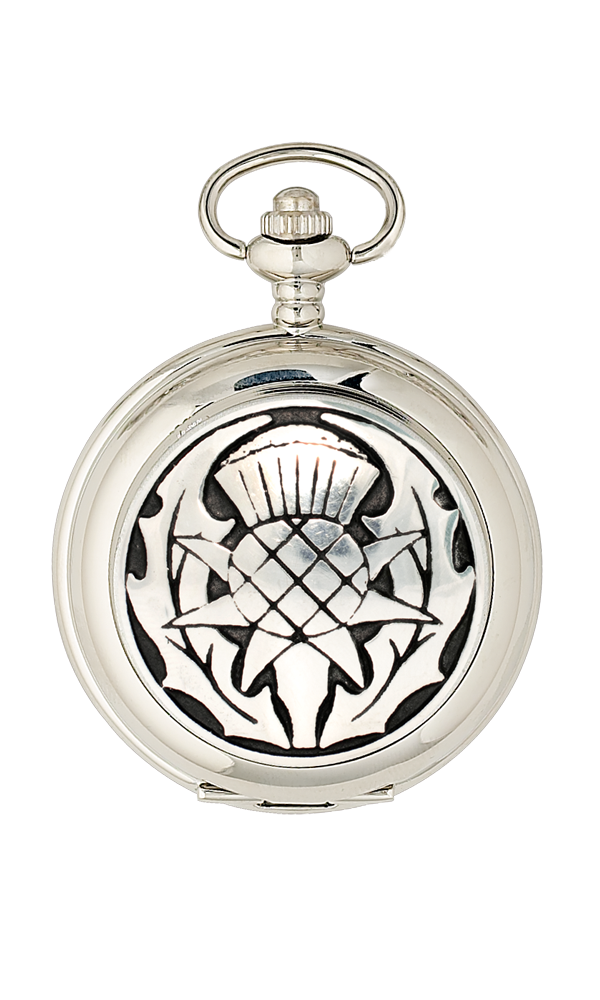 Thistle Badge Mechanical Pocket Watch - Cutting Edge Engravers