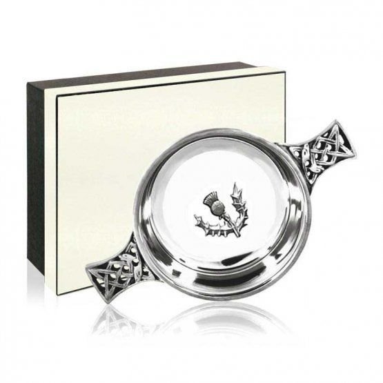 5" Thistle Pewter Quaich - Cutting Edge Engravers