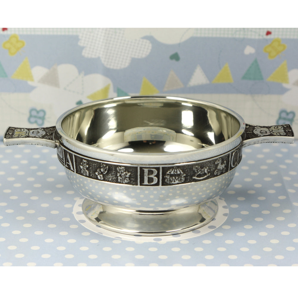 3.5" ABC Childrens Pewter Quaich - Cutting Edge Engravers