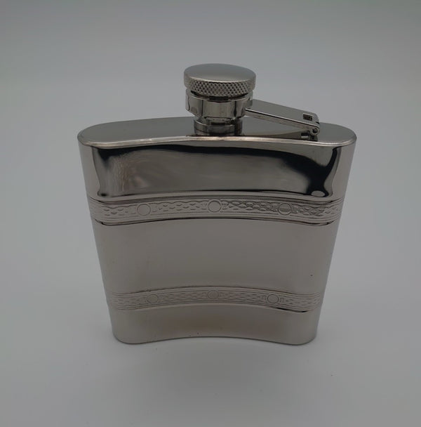 6oz Celtic Band Hip Flask - Cutting Edge Engravers