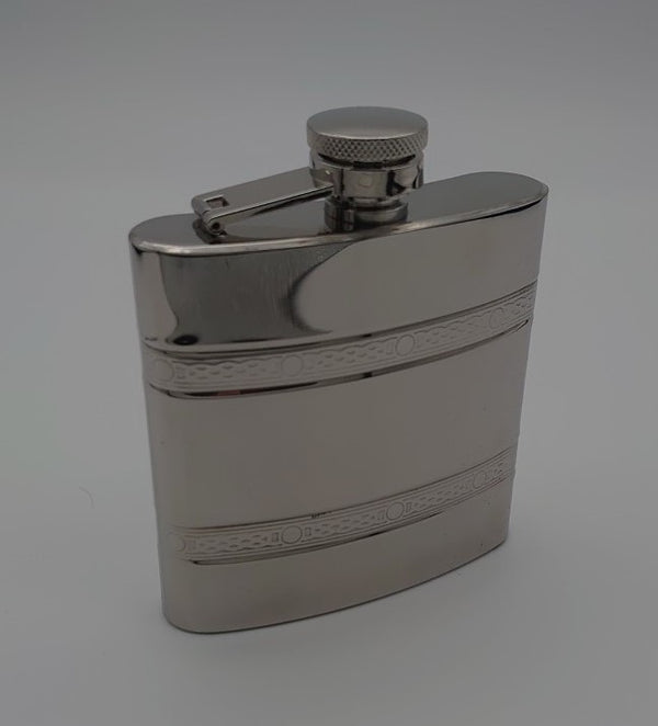 6oz Celtic Band Hip Flask - Cutting Edge Engravers