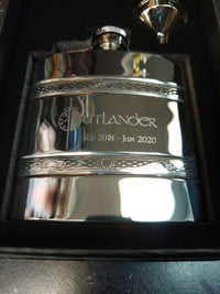 6oz Celtic Band Hip Flask - Cutting Edge Engravers